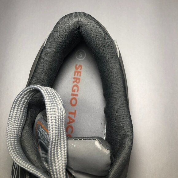 SERGIO TACCHINI Sneakers Men's Size US7 UK6 Gray Orange Low Top Lace Up Shoes - Picture 10 of 14